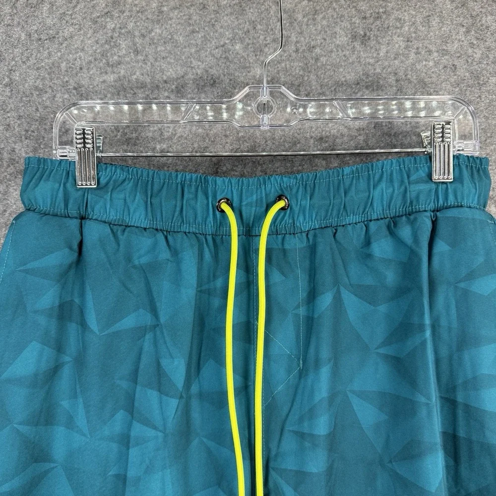 NWT Spyder Swimsuit Trunks Shorts Mens L Teal UV Protection Mesh Quick Dry Beach
